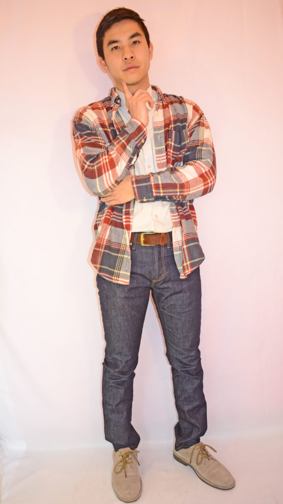 White-button-up-jeans-flannel