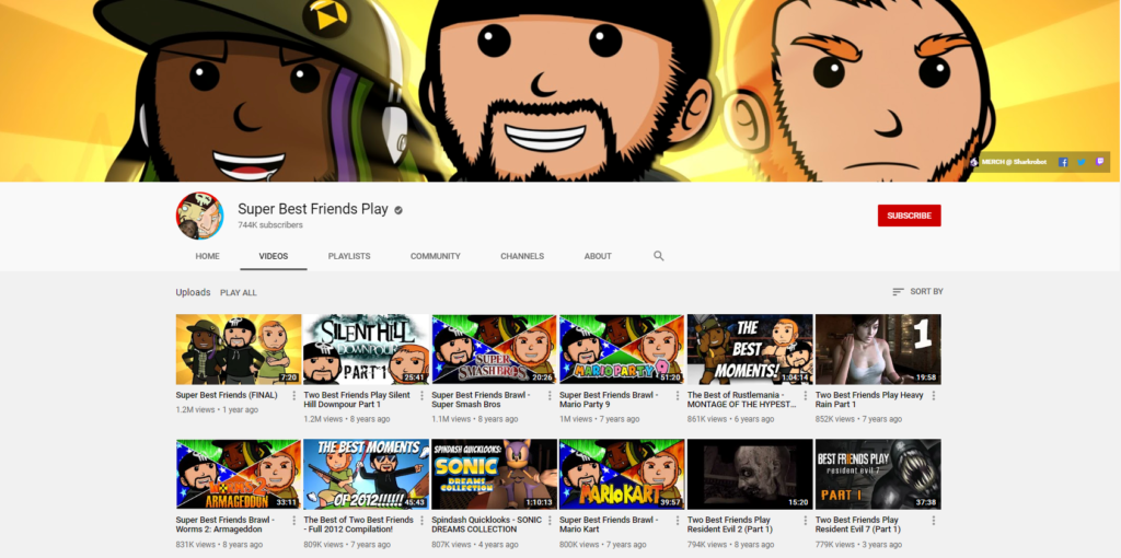 Screenshot of Super Best Friends Play YouTube