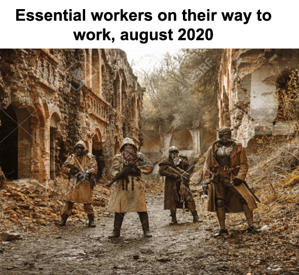 essential workers, colorized, meme
