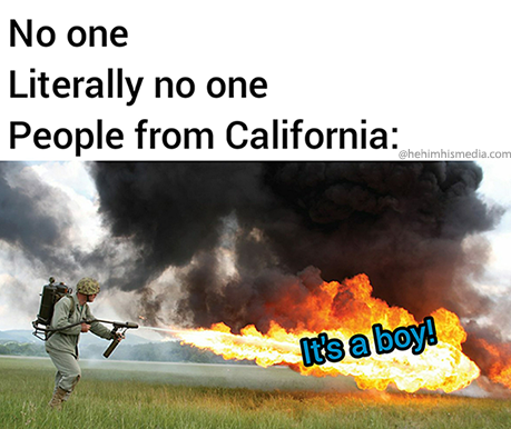 California Wildfire meme