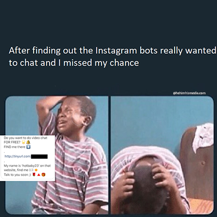 instagram bot meme