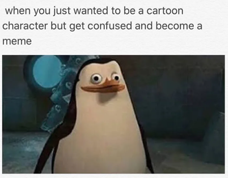 Private the penguin, Confused Penguin meme