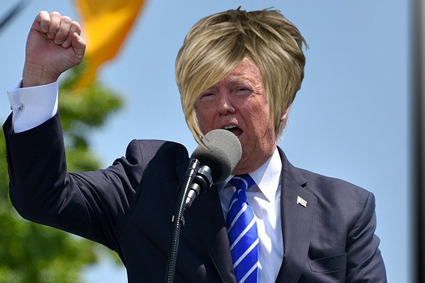 Trump with karen haircut, Male karen