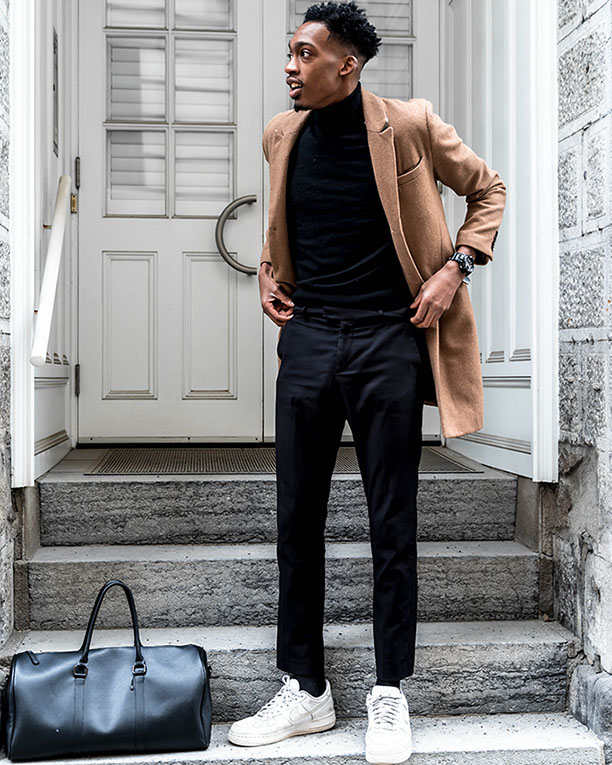 Black & Khaki.  Business casual outfits for work, Work outfits