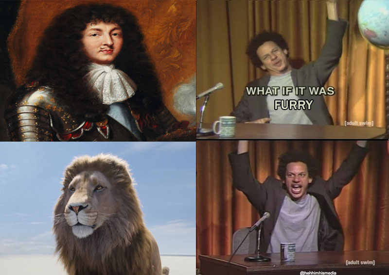 King Louis XIV what if it were purple Eric Andre Meme